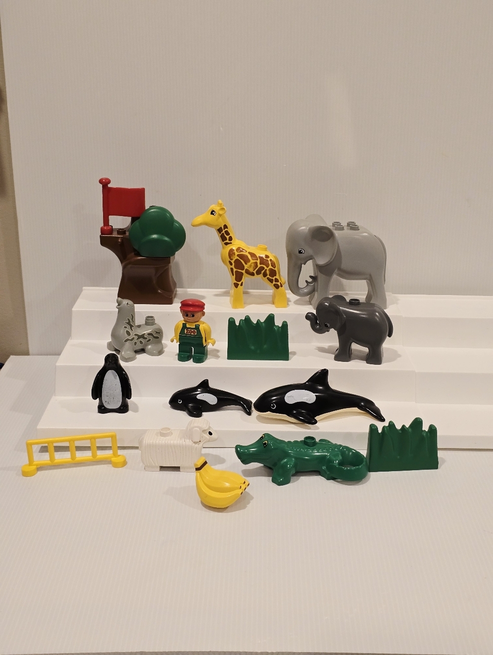 Vintage Lego Duplo Wild Animal Safari Zoo Animal and Accessories Set